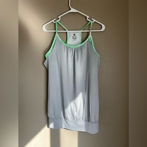 Grey and green tank